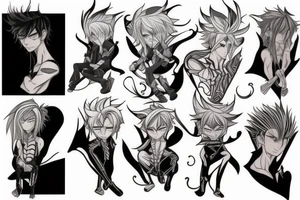 elf male anime tattoo idea