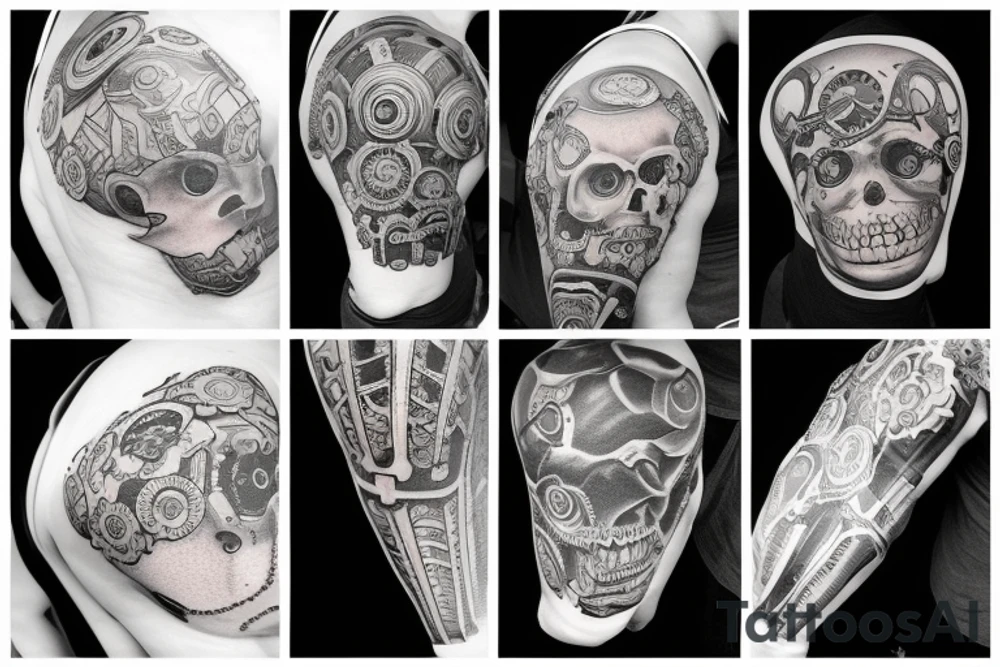 Matching tatto with including gears machine and cakes tattoo idea Matching tatto with including gears machine and cakes tattoo idea