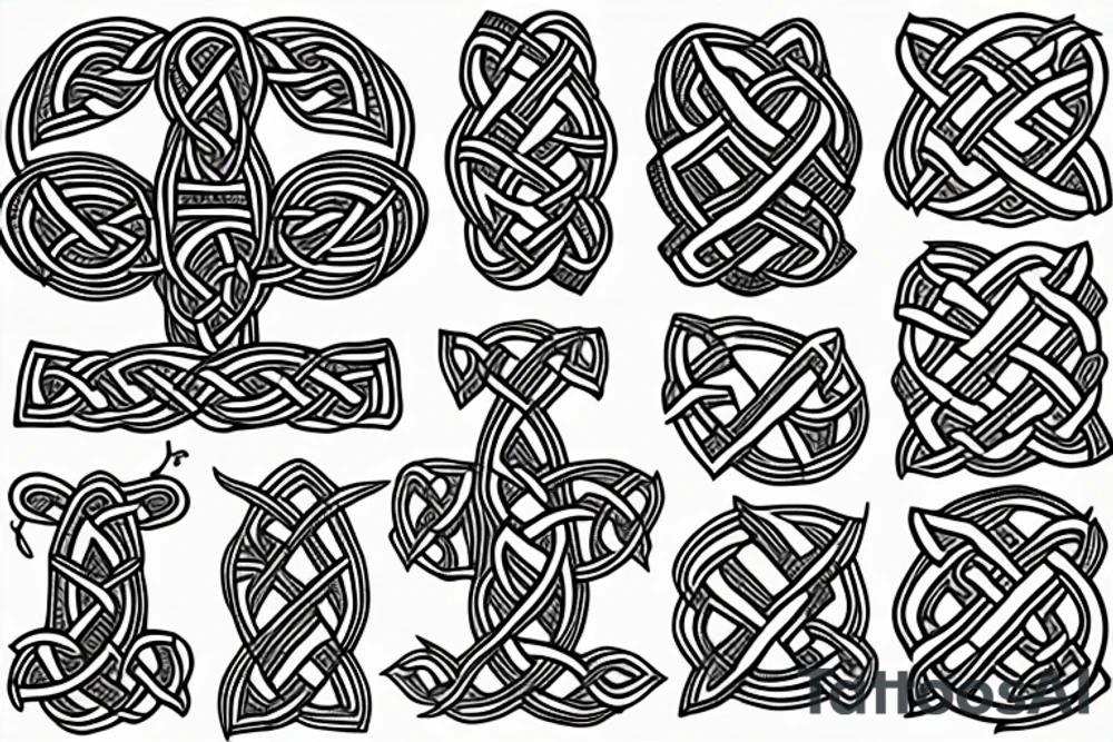 Celtic knots with a welsh dragon tattoo idea