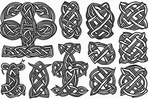 Celtic knots with a welsh dragon tattoo idea