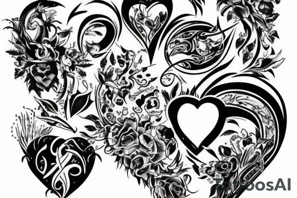 devilish heart tattoo idea