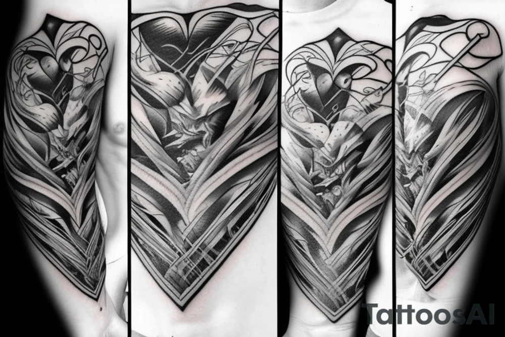 devilish heart tattoo idea
