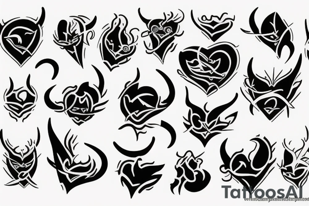 devilish heart tattoo idea