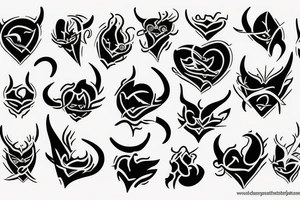 devilish heart tattoo idea