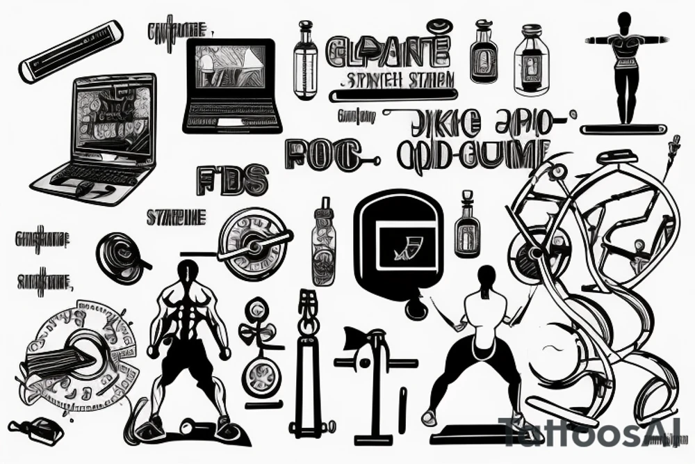 computer science and gym/fitness tattoo idea