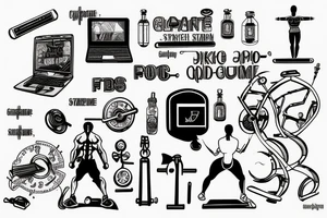 computer science and gym/fitness tattoo idea