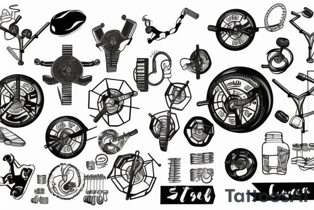 computer science and gym/fitness tattoo idea