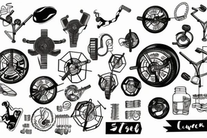 computer science and gym/fitness tattoo idea