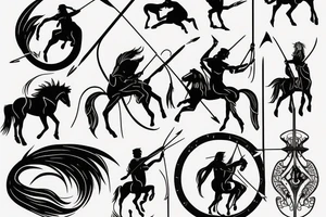 Centaur shooting arrow tattoo idea