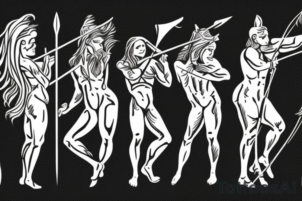 Centaur shooting arrow tattoo idea
