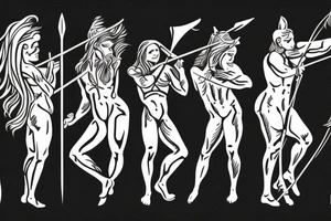 Centaur shooting arrow tattoo idea