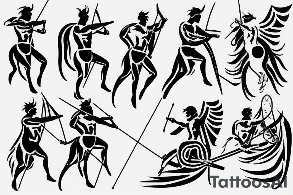 Centaur shooting arrow tattoo idea