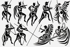 Centaur shooting arrow tattoo idea