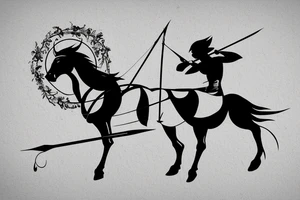 Centaur shooting arrow tattoo idea
