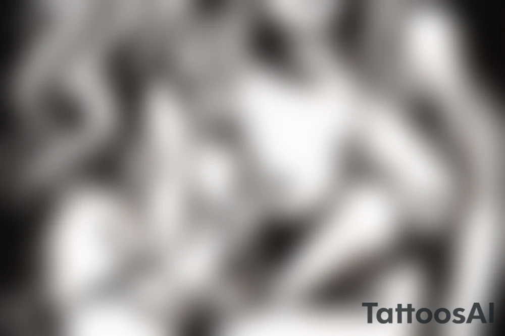 Girl in stockings touching herself tattoo idea