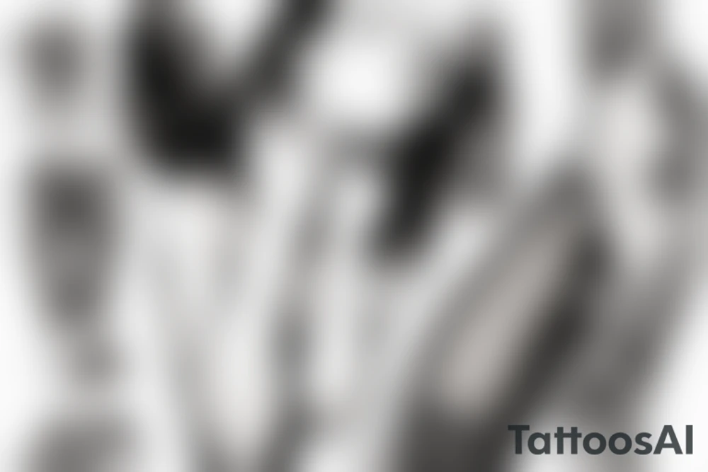 Girl in stockings touching herself tattoo idea