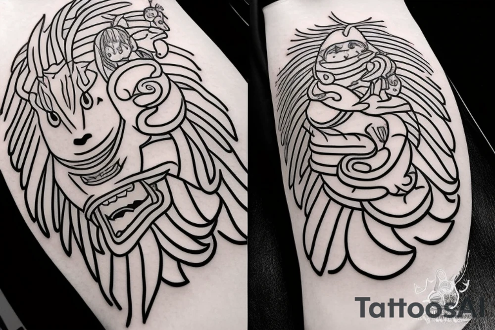 Studio Ghibli sinister haku tattoo idea