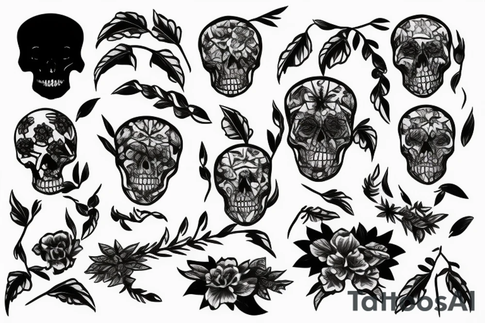 northwest skeleton hawaii tattoo idea