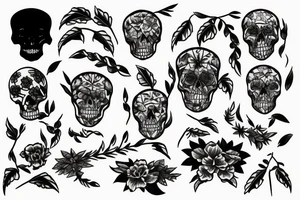 northwest skeleton hawaii tattoo idea