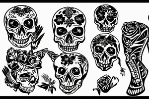 northwest skeleton hawaii tattoo idea