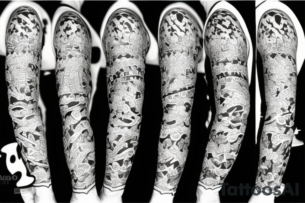 skeleton hawaii tattoo idea