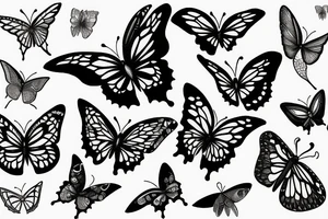 Evil detailed butterfly tattoo idea