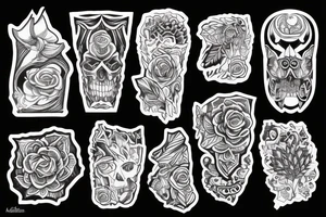 Intial A & T with cool design to match tattoo idea