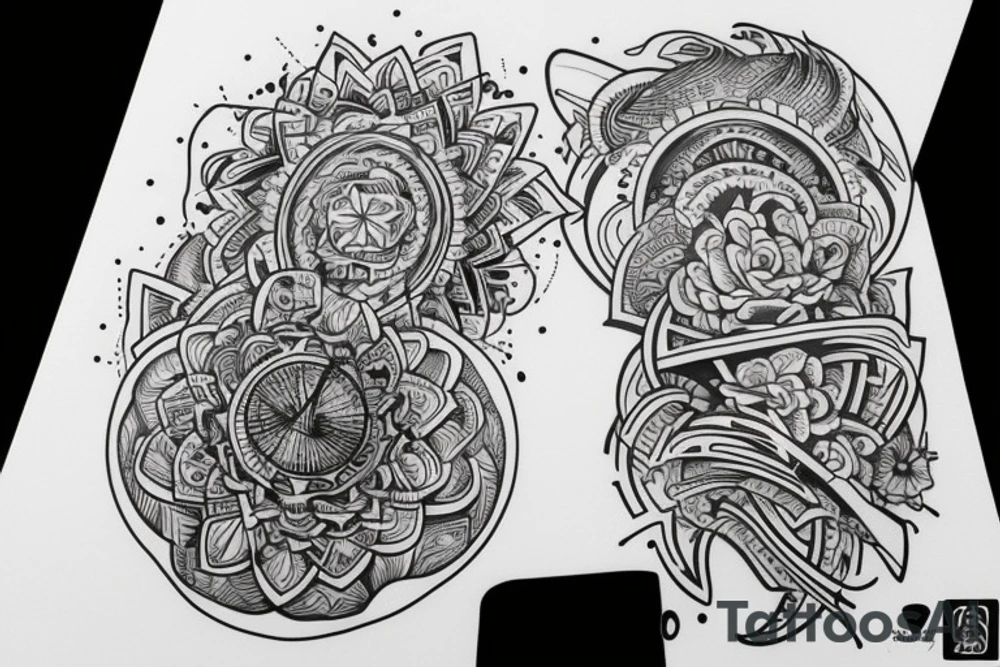 Intial A & T with cool design to match tattoo idea