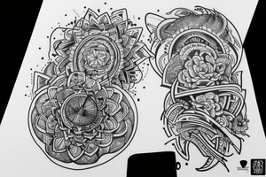 Intial A & T with cool design to match tattoo idea