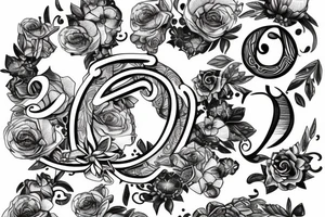 Initial A & T with cool design to match tattoo idea