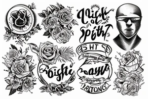 "Tis is the right path" tattoo idea