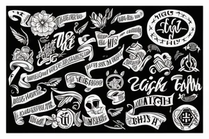 a tattoo saying "this is the right path" tattoo idea