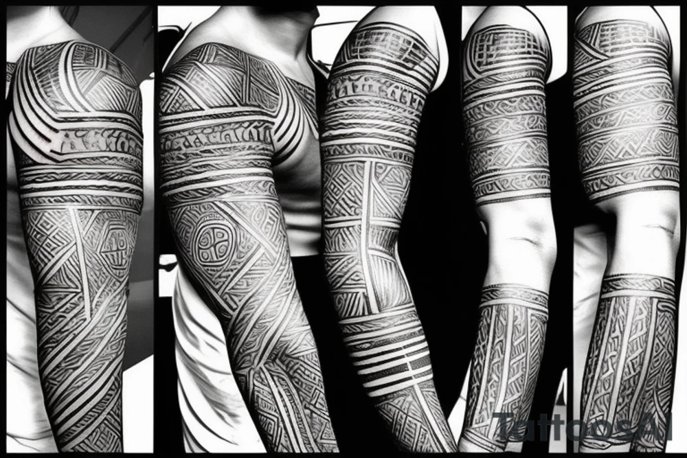 a tribal tattoo saying "this is the right path" tattoo idea