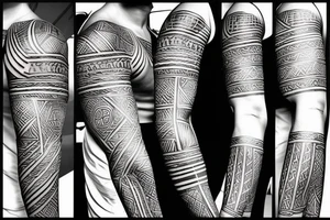 a tribal tattoo saying "this is the right path" tattoo idea