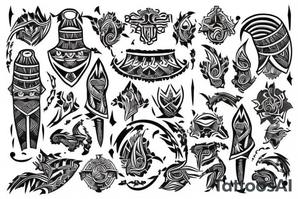a tribal tattoo saying "this is the right path" tattoo idea
