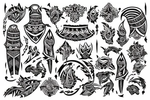 a tribal tattoo saying "this is the right path" tattoo idea