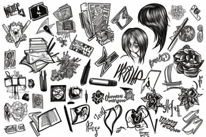 A manifestation of struggling with adhd and school tattoo idea