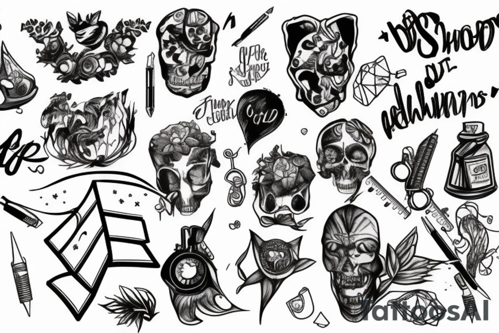 A manifestation of struggling with adhd and school tattoo idea