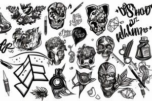 A manifestation of struggling with adhd and school tattoo idea