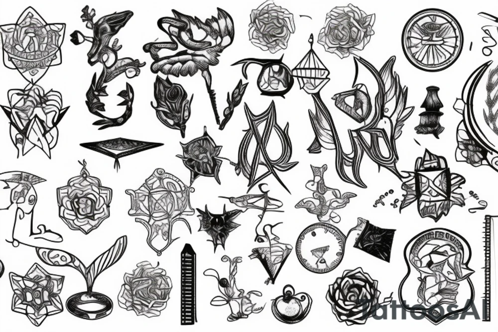 A manifestation of struggling with adhd and school tattoo idea