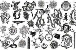 A manifestation of struggling with adhd and school tattoo idea