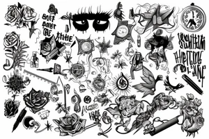 A manifestation of struggling with adhd and school tattoo idea