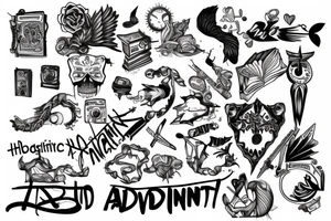 A manifestation of struggling with adhd and school tattoo idea