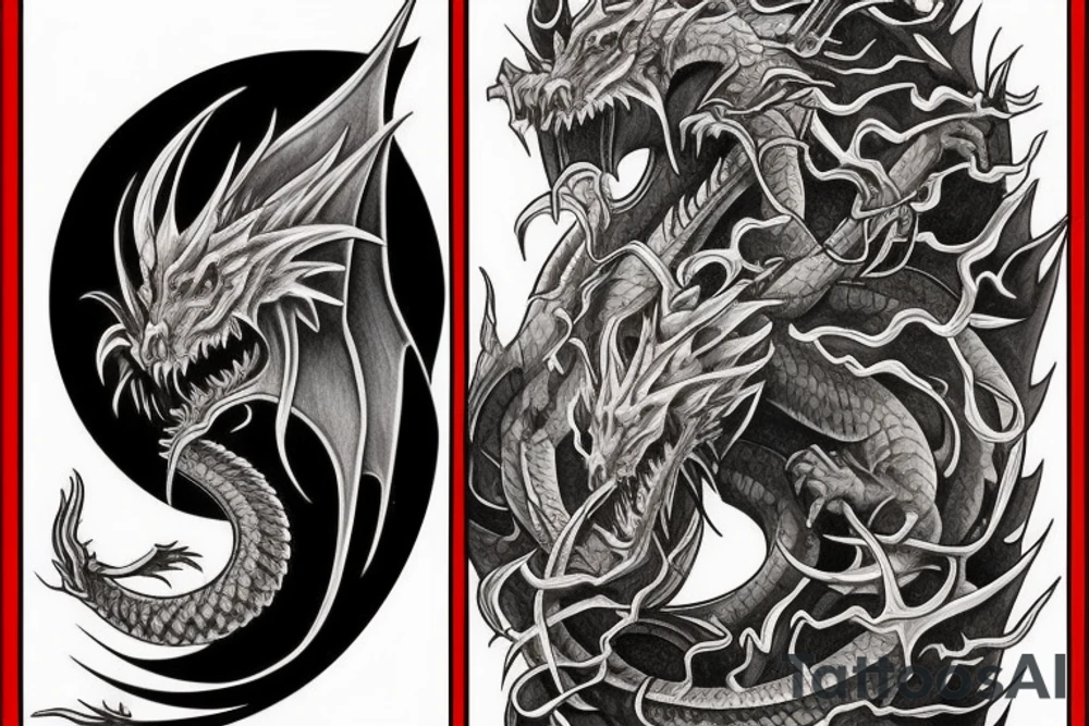 dragon, lord of the rings style. Full sleeve tattoo idea