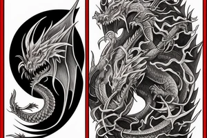 dragon, lord of the rings style. Full sleeve tattoo idea