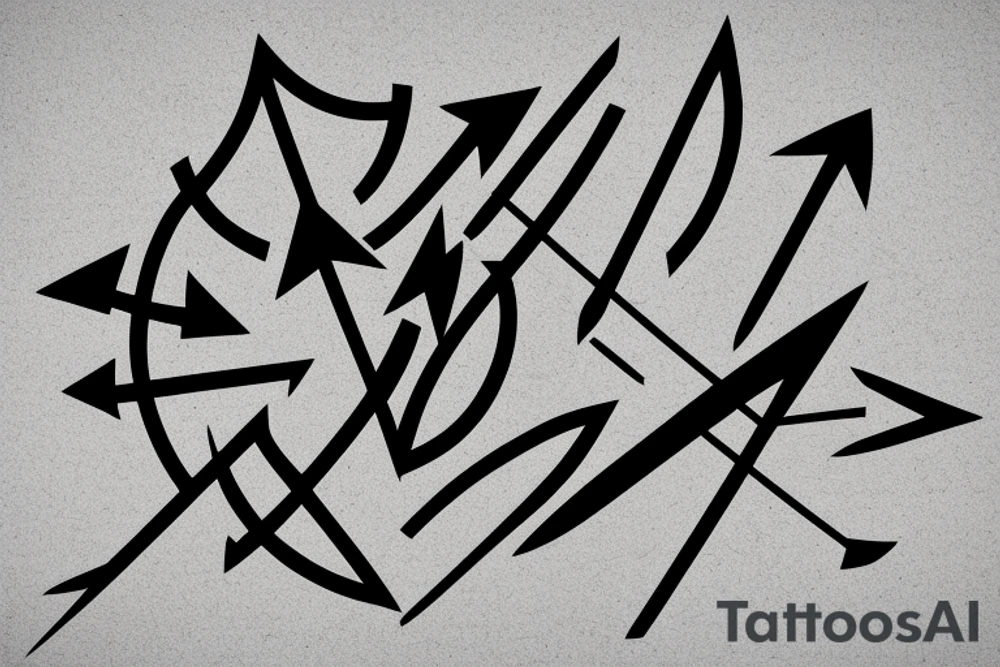 Two Arrows crossed tattoo idea