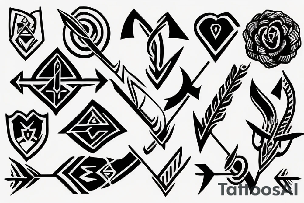 Two Arrows crossed tattoo idea