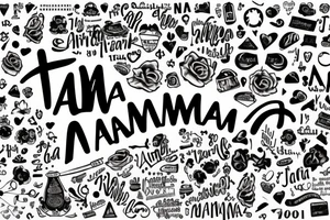 A writing with letters "ah sto mama tata glazba trenirka" tattoo idea