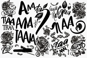 A writing with letters "ah sto mama tata glazba trenirka" tattoo idea