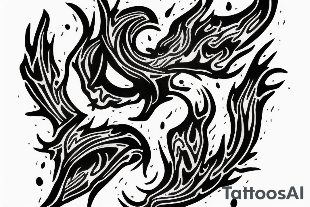 Franzy flame logo from elden ring tattoo idea